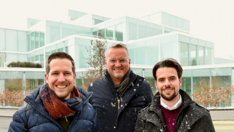 Portrait du Jonas Wüthrich, Martin Kayser und Julian Beriger