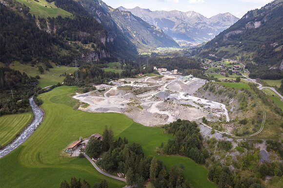 Il cantiere temporaneo sarà installato nella cava di Mitholz. (Immagine: Keystone)